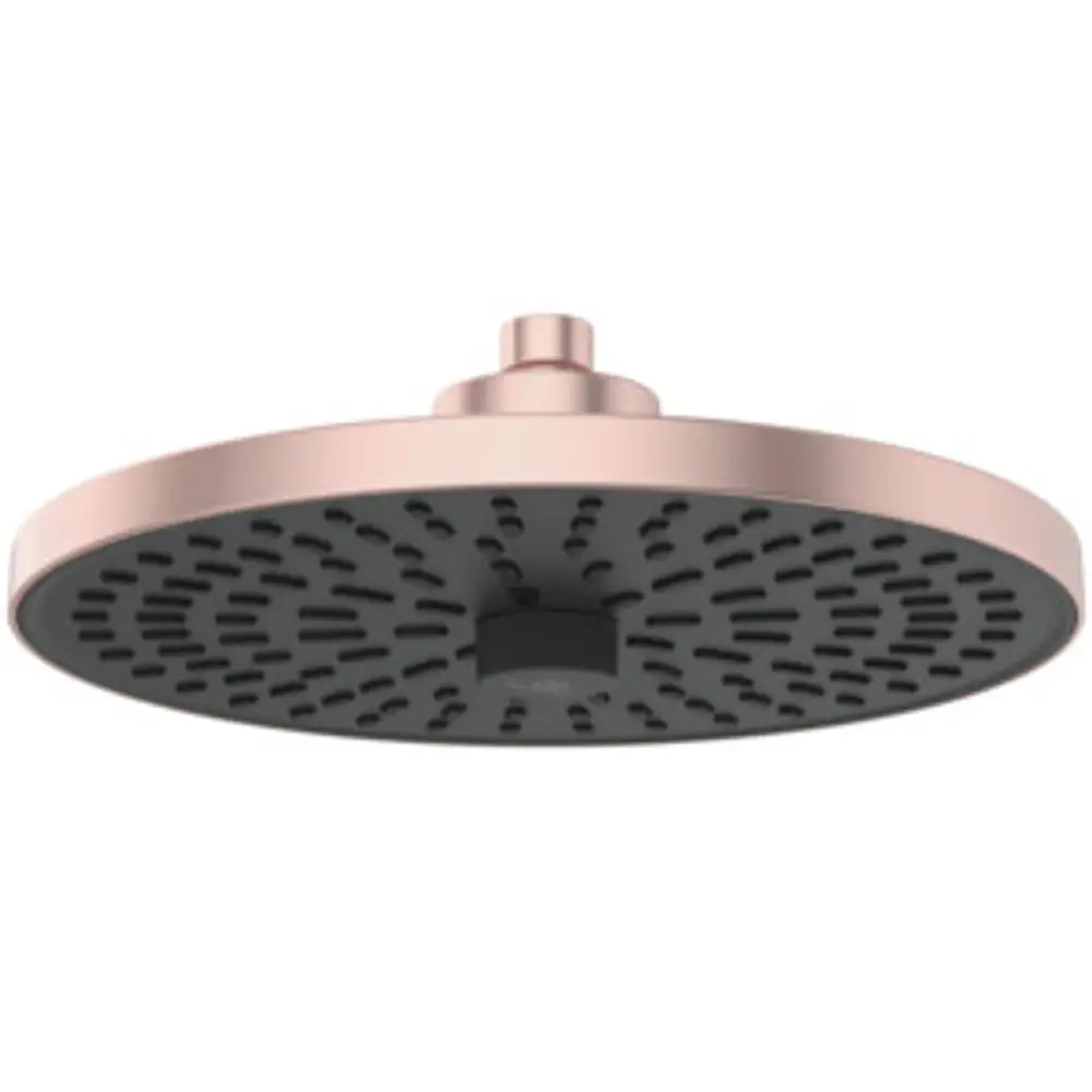 Kreisförmige Kopfbrause aus Aluminium in Rosé mit sichtbaren Düsenelementen, hergestellt von Ideal Standard, montierbar an einer Decke oder Wand.